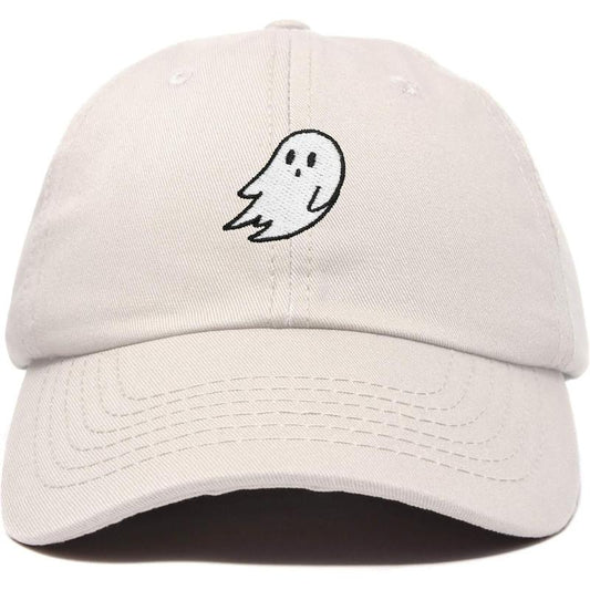Ghost Embroidered Mens Womens Cotton Dad Hat Baseball Cap Adjustable